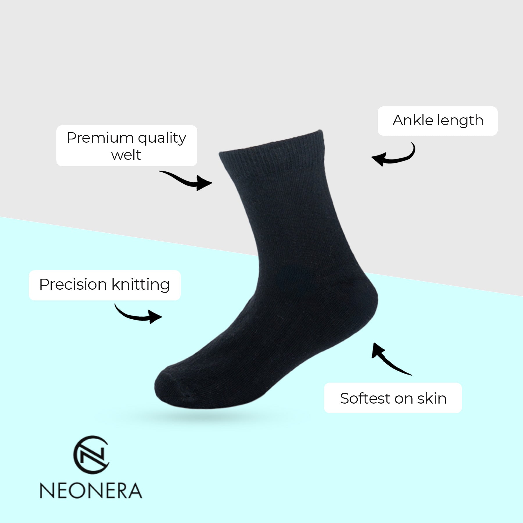 Everyday Black Socks - 6-Pack