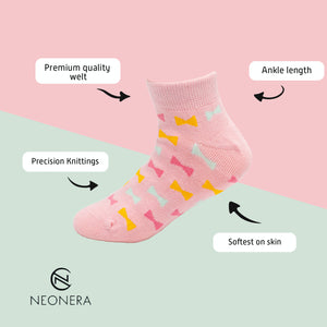 Unicorn, Flower, Hearts & Korean Bows - Girls Mix Socks- Pack of 7