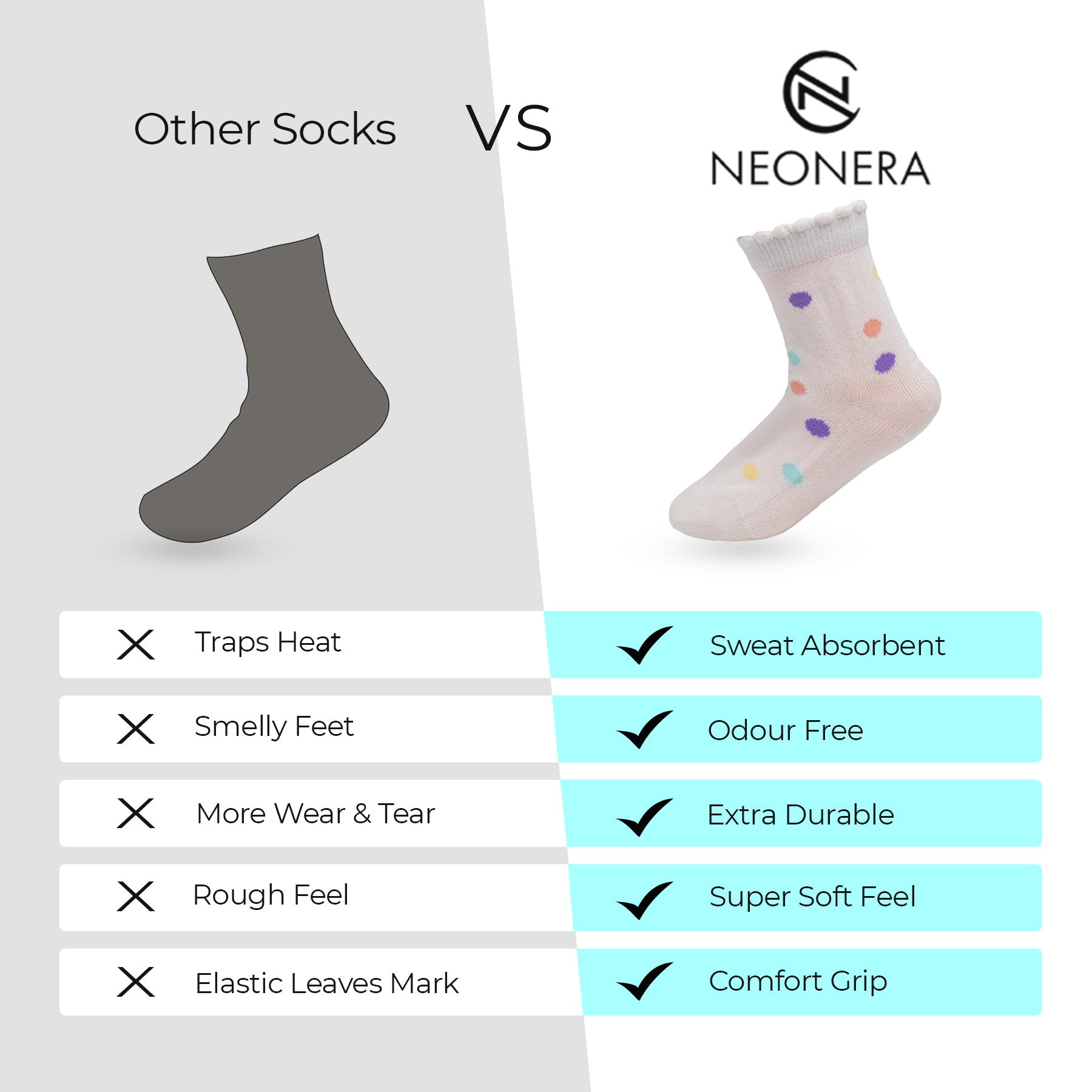 Playful Colors & Hearts Socks – Pack of 5